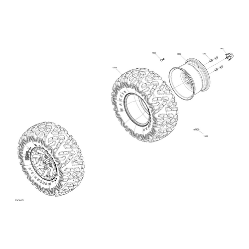 Rear Tire 27X11X12 by Can-Am