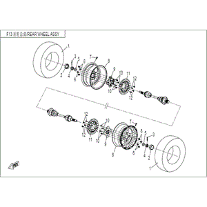 Rear Tire by CF Moto 30703-1406 OEM Hardware 30703-1406 Northstar Polaris