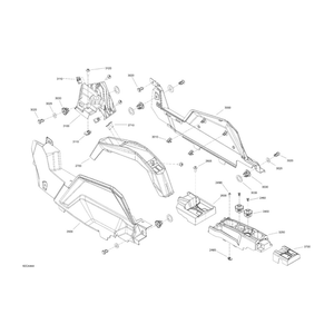 Rear Top Console by Can-Am 707900547 OEM Hardware 707900547 Off Road Express Peach St