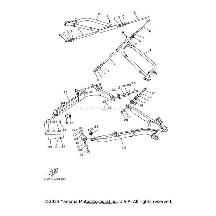 Rear Upper Arm Comp., 1 by Yamaha