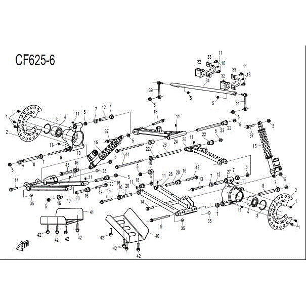 Rear Upper Arm Lh by CF Moto