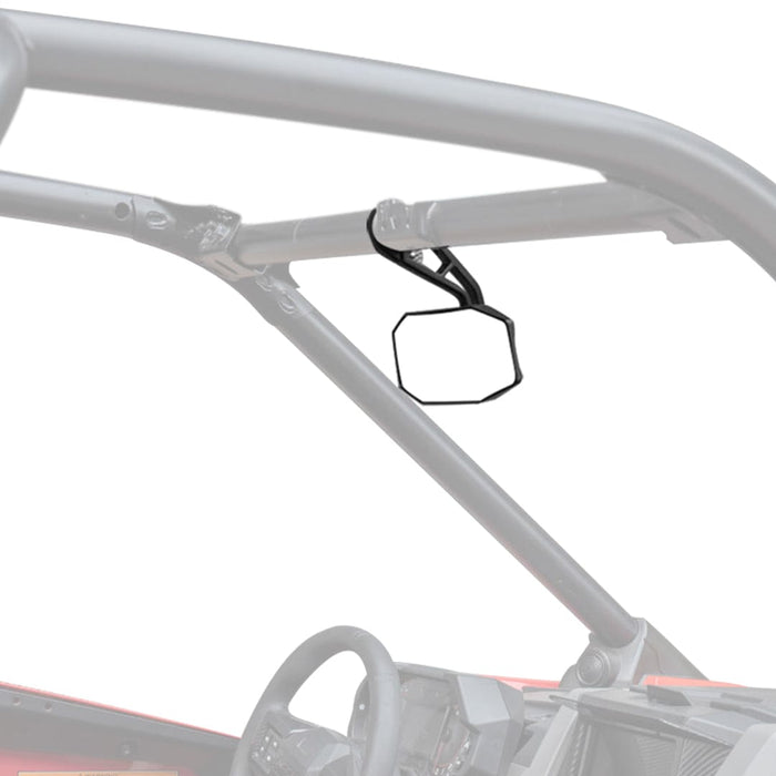 Rear View Center Mirror for 1.75” Roll Bar for Polaris RZR by Kemimoto