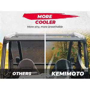 Rear Window Net Soft Mesh for Polaris RZR XP 1000/4 by Kemimoto B0110-09901BK Window Net B0110-09901BK Kemimoto