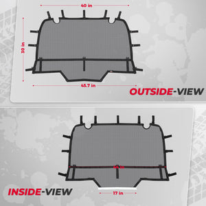 Rear Window Net Soft Mesh for Polaris RZR XP 1000/4 by Kemimoto B0110-09901BK Window Net B0110-09901BK Kemimoto