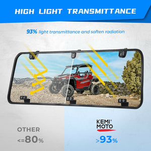 Rear Windshield Clear for Polaris General 1000 / 4 2016-2023 by Kemimoto B0110-06401CL Rear Windshield B0110-06401CL Kemimoto