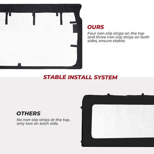 Rear Windshield with Zipper Back for Yamaha Rhino / Massimo by Kemimoto B0110-01701 Rear Windshield B0110-01701 Kemimoto