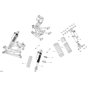 Red Front Spring by Can-Am 706202255 OEM Hardware 706202255 Off Road Express