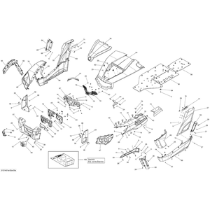 Red RH Front Lateral Pannel by Can-Am 705004997 OEM Hardware 705004997 Off Road Express