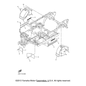 Reinforcement 4 by Yamaha JJ3-K8124-00-00 OEM Hardware JJ3-K8124-00-00 Off Road Express