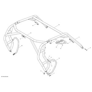 RH Cage Cap Moulding by Can-Am 705004986 OEM Hardware 705004986 Off Road Express