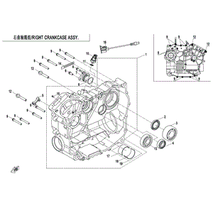 Rh Crankcase by CF Moto 0GR0-012100-10000 OEM Hardware 0GR0-012100-10000 Northstar Polaris