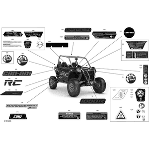 RH Decal "Rotax Power" by Can-Am 704908553 OEM Hardware 704908553 Off Road Express Peach St