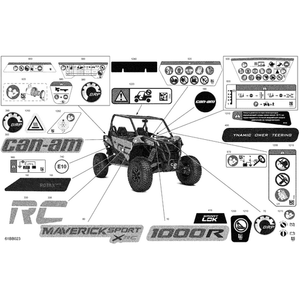 RH Door Decal by Can-Am 704908919 OEM Hardware 704908919 Off Road Express Peach St