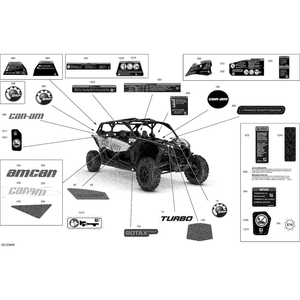 RH Door Decal " Can-Am " by Can-Am 704906570 OEM Hardware 704906570 Off Road Express