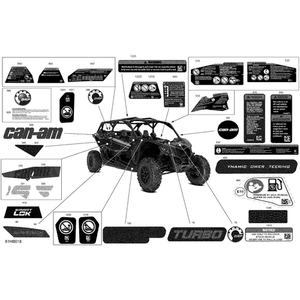 RH Door Decal "Can-Am" by Can-Am 704907348 OEM Hardware 704907348 Off Road Express Peach St