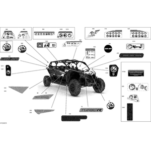 RH Door Decal "Can Am" by Can-Am 704908466 OEM Hardware 704908466 Off Road Express Peach St