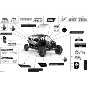 RH Door Decal "Can-Am" by Can-Am 704908502 OEM Hardware 704908502 Off Road Express Peach St