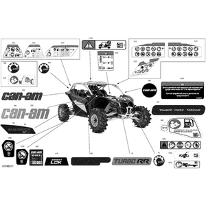 RH Door Decal "Can-Am" by Can-Am 704908887 OEM Hardware 704908887 Off Road Express Peach St