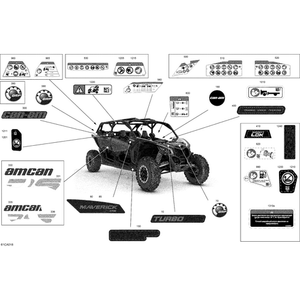 RH Door Decal "DS" by Can-Am 704908445 OEM Hardware 704908445 Off Road Express Peach St