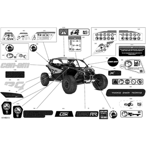 RH Door Decal "RC" by Can-Am 704908959 OEM Hardware 704908959 Off Road Express Peach St