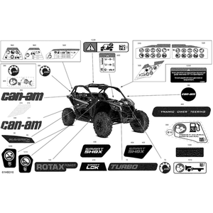 RH Door Decal "RS" by Can-Am 704908877 OEM Hardware 704908877 Off Road Express Peach St