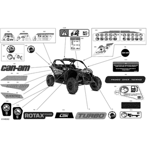 RH Door Over Decal by Can-Am 704909049 OEM Hardware 704909049 Off Road Express Peach St