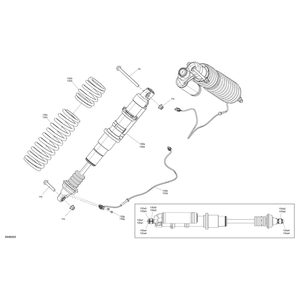 RH Front Adjustable Shock Absorber by Can-Am 706204946 OEM Hardware 706204946 Off Road Express Drop Ship