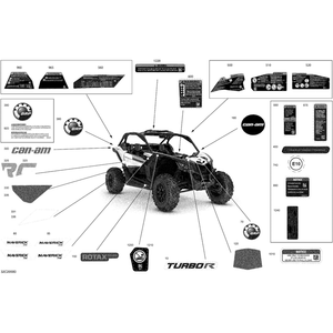 RH Front Door Decal by Can-Am 704908129 OEM Hardware 704908129 Off Road Express