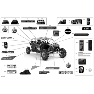 RH Front Door Decal "Can-Am" by Can-Am 704907845 OEM Hardware 704907845 Off Road Express