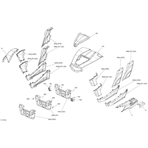 RH Front Lateral Pannel, Black by Can-Am 705005560 OEM Hardware 705005560 Off Road Express