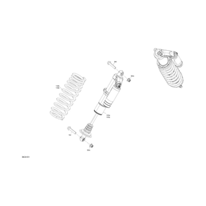 RH Front Shock Absorber by Can-Am 706204399 OEM Hardware 706204399 Off Road Express Drop Ship