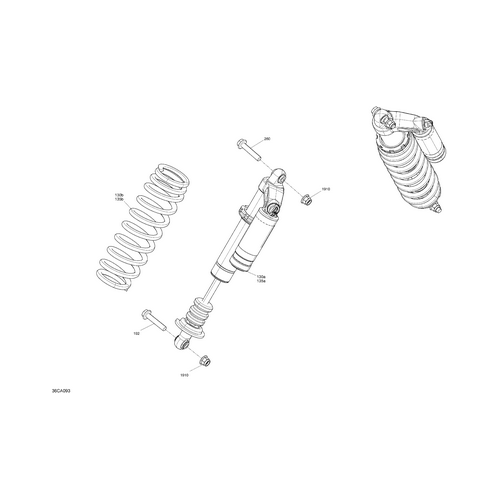 RH Front Shock by Can-Am