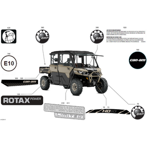 RH HD10 Decal by Can-Am 704909496 OEM Hardware 704909496 Off Road Express