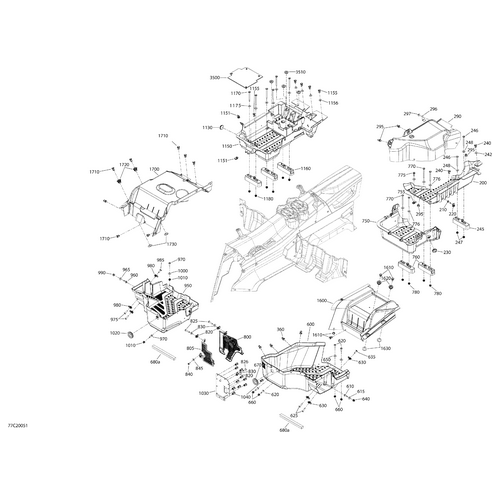 RH Lower Rear Floor by Can-Am