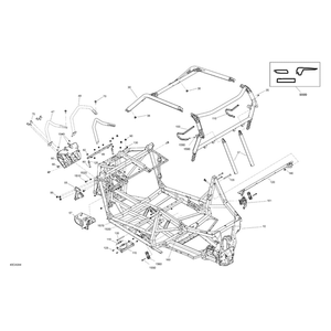 RH Protector Tube by Can-Am 705206752 OEM Hardware 705206752 Off Road Express Peach St