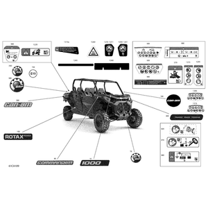 RH Roll Over Warning Label by Can-Am 704907693 OEM Hardware 704907693 Off Road Express Peach St