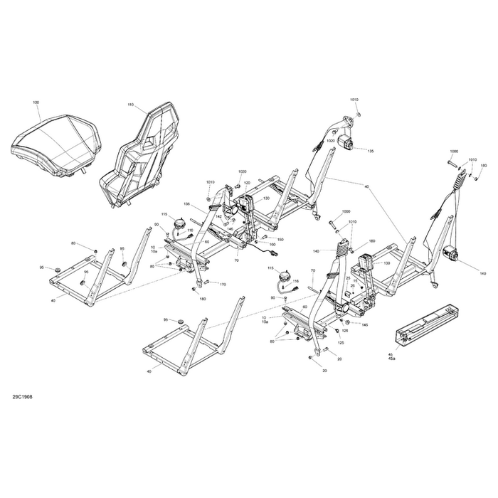 RH Seat Base Kit by Can-Am