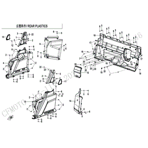 Rh Service Cover by CF Moto 5ASV-042032-6000 OEM Hardware 5ASV-042032-6000 Northstar Polaris