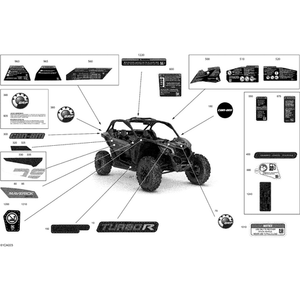 RH Side Decal "Maverick RS" by Can-Am 704908447 OEM Hardware 704908447 Off Road Express Peach St