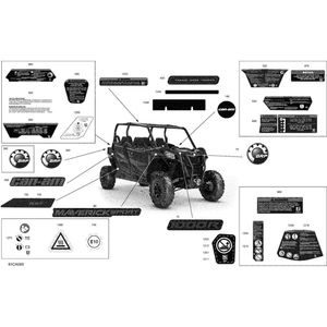 RH Warning Roll Over Label by Can-Am 704907343 OEM Hardware 704907343 Off Road Express Peach St