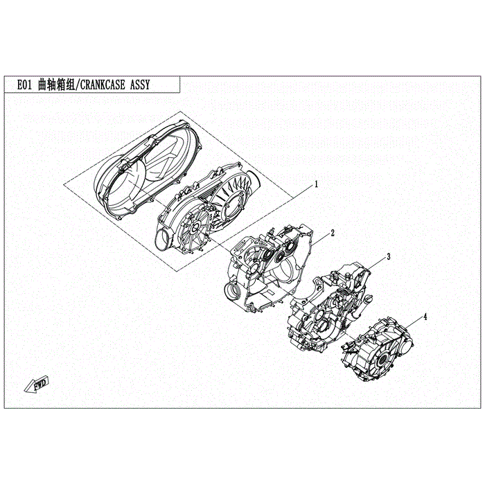 Right Crankcase Assy by CF Moto