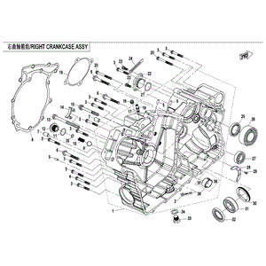 Right Crankcase Assy. by CF Moto 0JWA-012100-20001 OEM Hardware 0JWA-012100-20001 Northstar Polaris