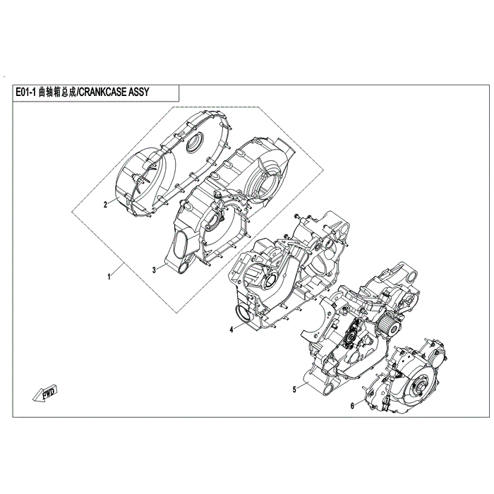 Right Crankcase Assy. Mark B by CF Moto