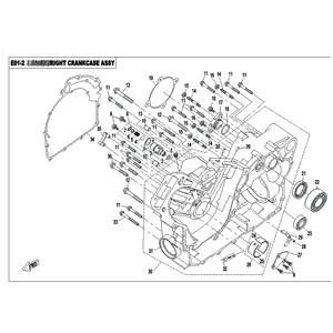 Right Crankcase (Mark "A"/For Red Bearing Sleeve) by CF Moto 0800-012101-20010 OEM Hardware 0800-012101-20010 Northstar Polaris