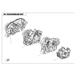 Right Hand Crankcase Assy. by CF Moto 0JWA-012000-10000 OEM Hardware 0JWA-012000-10000 Northstar Polaris