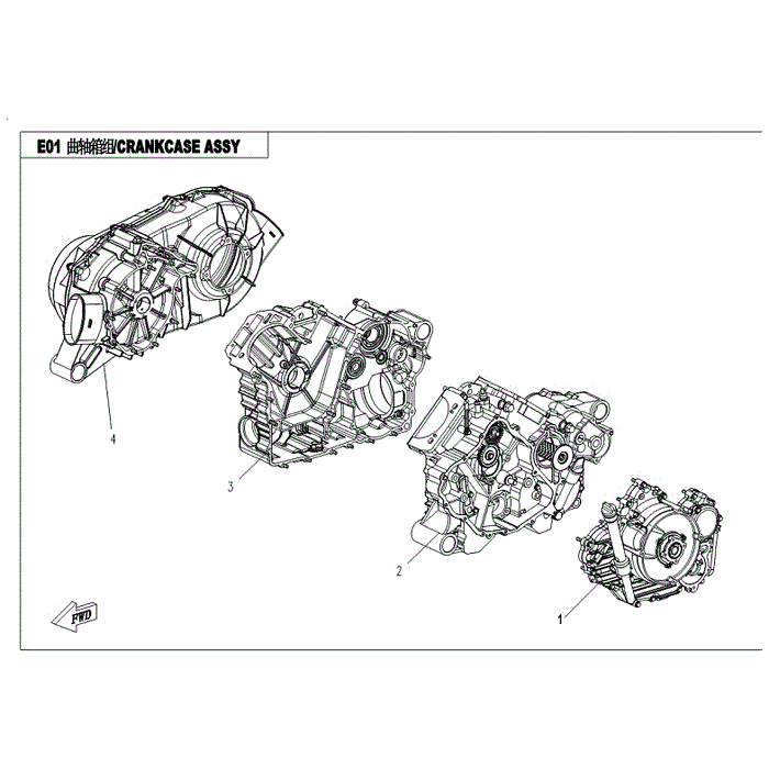 Right Hand Crankcase Assy. by CF Moto