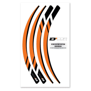 Rim Decals Orange 4 Pc Set Org Rim Decals 4 Pc Set By D'Cor 40-80-218 Rim Decal 862-80218 Western Powersports