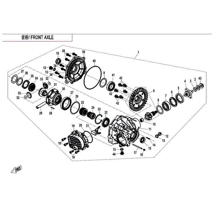 Ring And Pinion Set by CF Moto