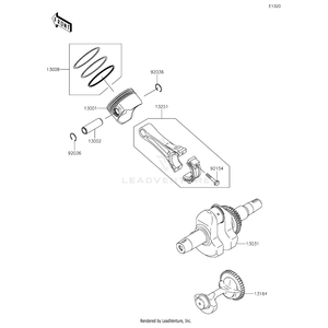 Ring-Snap,Piston Pin by Kawasaki 92036-008 OEM Hardware 92036-008 Off Road Express Peach St