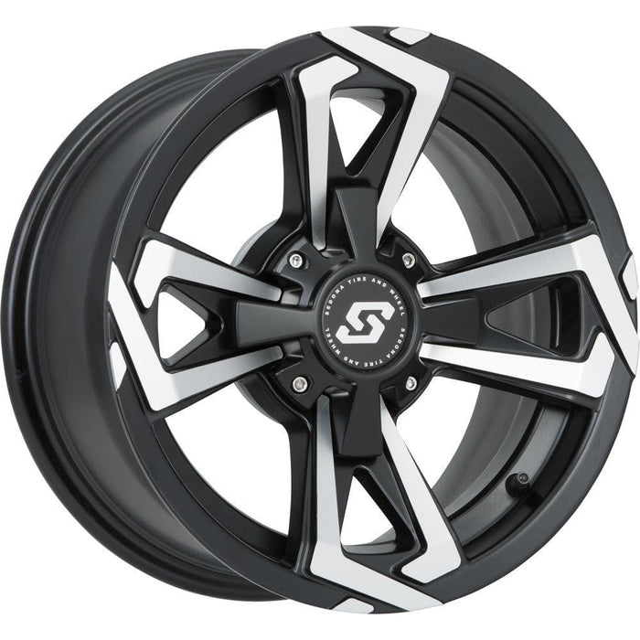 Riot Wheel Black Machined 14 in. x 7 in. 2+5 -47 mm by Sedona